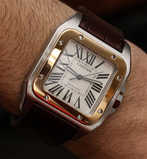 cartier santos 100 misure|cartier santos 100 review.